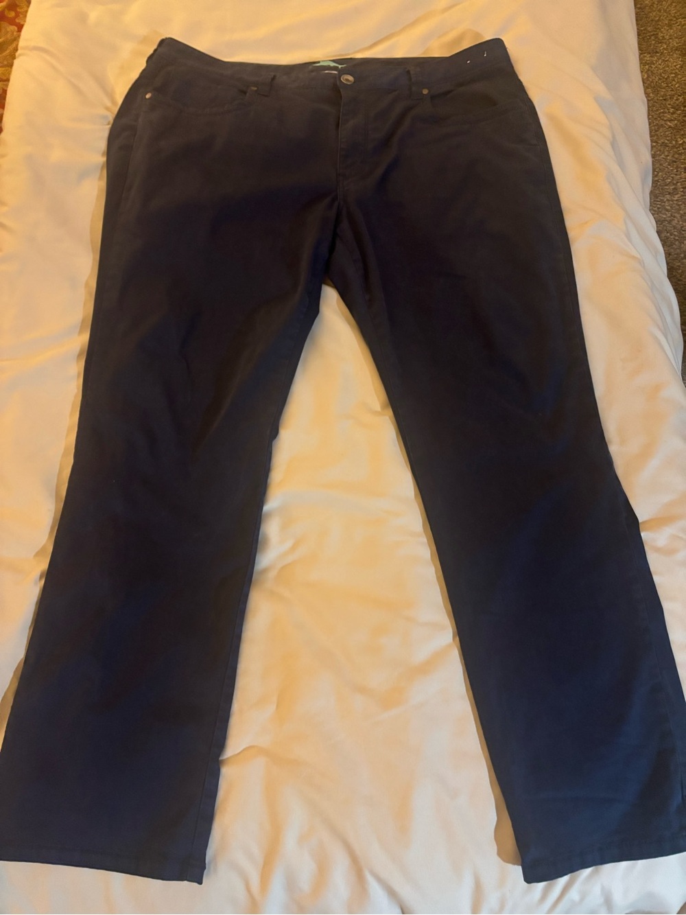Tommy Bahama Dark Navy Straight-Leg Pants 40x30